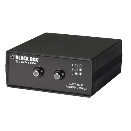 BLACK BOX Desktop Rj45 3 To 1 Cat6 Ethernet 10G Manual Switch SW1031A